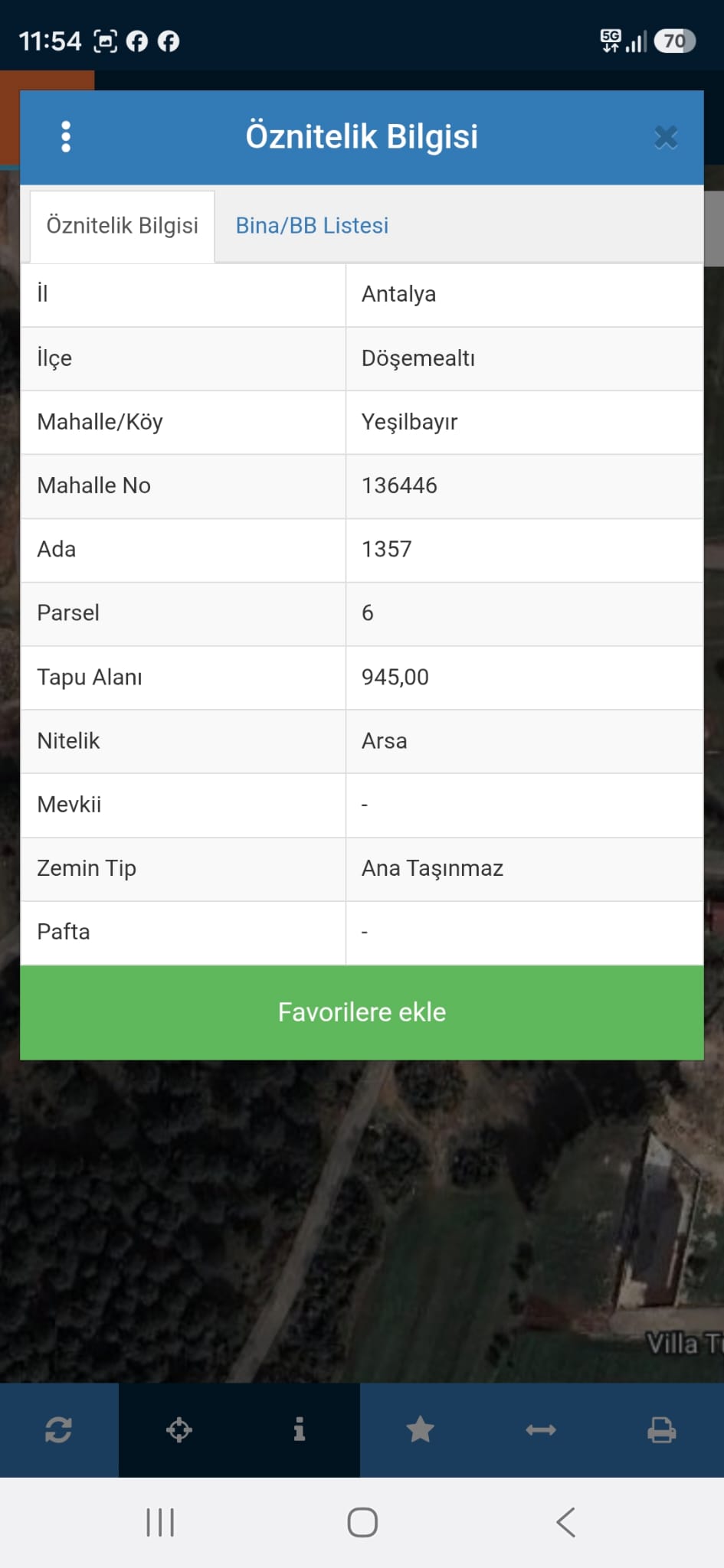 döşemealtı yeşilbayırda satılık arsa